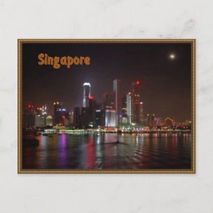 Singapore nacht briefkaart