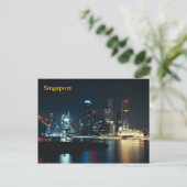 Singapore nachtverlichting briefkaart (Staand voorkant)