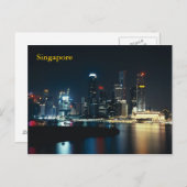 Singapore nachtverlichting briefkaart (Voorkant / Achterkant)
