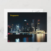 Singapore nachtverlichting briefkaart (Voorkant / Achterkant)