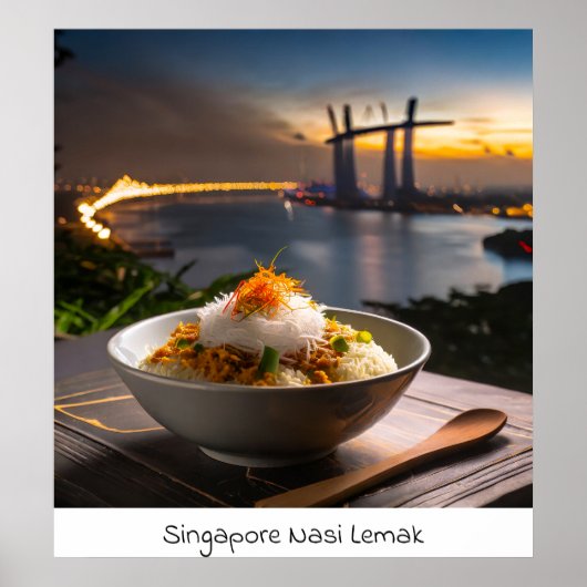 Singapore Nasi Lemak - Archiefprint Poster (Voorkant)