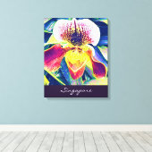 Singapore Orchid reist Zuidoost-Azië Canvas Afdruk (Insitu (Houten vloer))