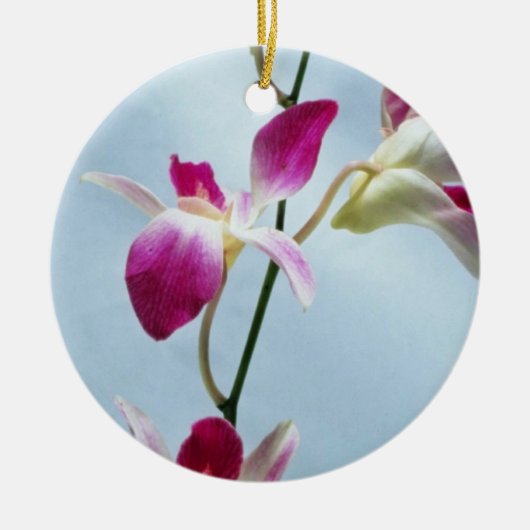 Singapore orchidebloemen keramisch ornament (Voorkant)