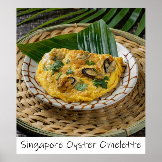Singapore Oyster Omelet Archival Print (Voorkant)