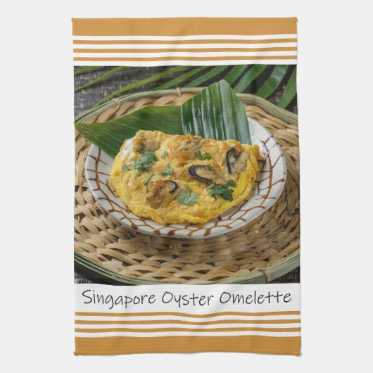 Singapore Oyster Omelet Keukenhanddoek (Verticaal)
