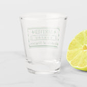 Singapore Passport Stempel Shot Glas (Achterkant)