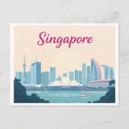 Singapore Pastel Travel Design Briefkaart