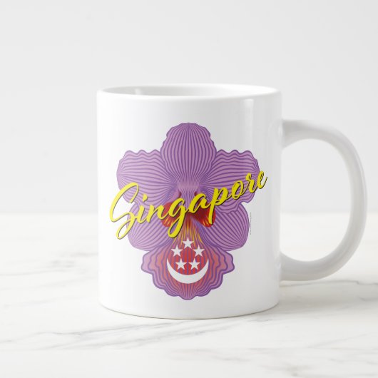 Singapore Patriot (Orchid) Grote Koffiekop (Rechts)