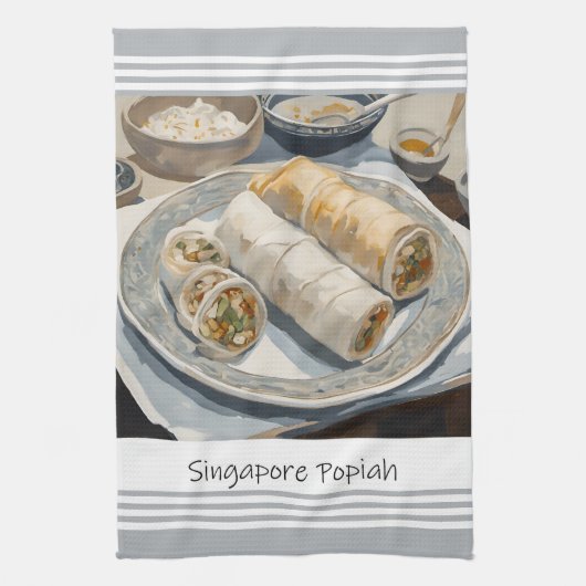 Singapore Popiah keukenhanddoek (Verticaal)