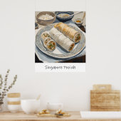 Singapore Popiah schilderij - Archival Print (Keuken)