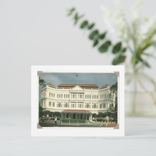 SINGAPORE RAFFLES HOTEL BRIEFKAART (Staand voorkant)