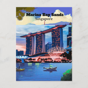 Singapore Reisansichtkaart, Singapore Silhouet van Briefkaart