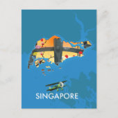 Singapore reiskaart feestdagenkaart (Voorkant)