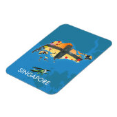 Singapore reiskaart magneet (Linkerzijde)