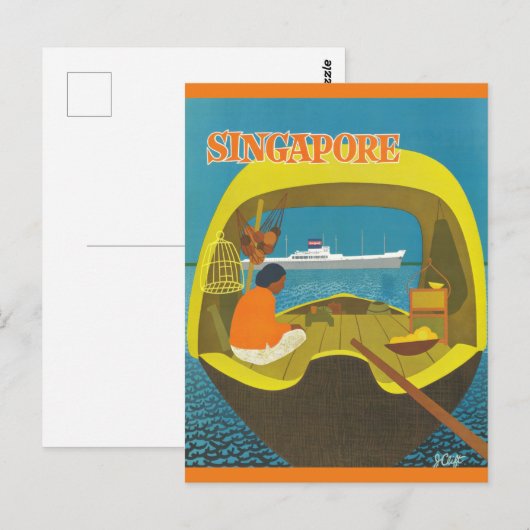  Singapore-reizen Briefkaart (Voorkant / Achterkant)