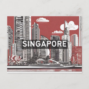 Singapore Reizen Vakantie Souvenir Briefkaart
