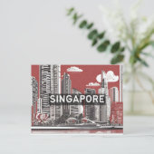 Singapore Reizen Vakantie Souvenir Briefkaart (Staand voorkant)