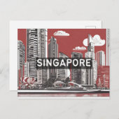 Singapore Reizen Vakantie Souvenir Briefkaart (Voorkant / Achterkant)