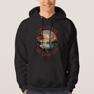 Singapore Retro Noodlijdende Cirkel Hoodie