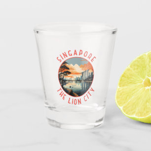 Singapore Retro Noodlijdende Cirkel Shot Glas