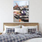 Singapore River Composition - Canvas Art Print (Insitu (Slaapkamer))
