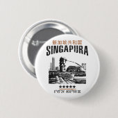 Singapore Ronde Button 5,7 Cm (Voorkant /achterkant)