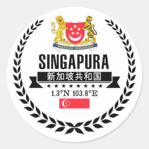 Singapore Ronde Sticker