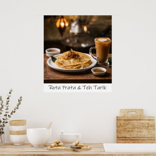 Singapore Roti Prata en de Tarik Archival print (Keuken)