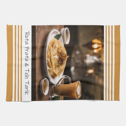 Singapore Roti Prata en de Tarik keukenhanddoek (Horizontaal)
