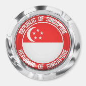Singapore Round Emblem Magneet (Voorkant)