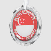 Singapore Round Emblem Ornament (voorkant)