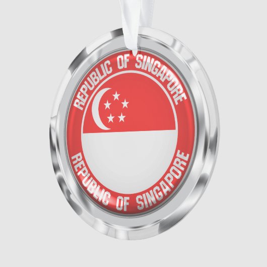 Singapore Round Emblem Ornament (voorkant)