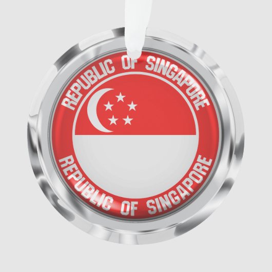 Singapore Round Emblem Ornament (voorkant)