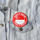 Singapore Round Emblem Ronde Button 7,6 Cm (In situ)