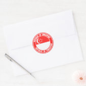Singapore Round Emblem Ronde Sticker (Envelop)