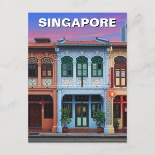 Singapore Shophouses Reizen Briefkaart