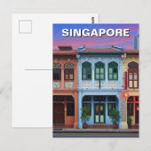 Singapore Shophouses Reizen Briefkaart (Voorkant / Achterkant)