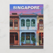 Singapore Shophouses Reizen Briefkaart (Voorkant)