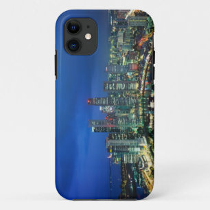 Singapore Silhouet 's nachts, Singapore iPhone 11 Hoesje