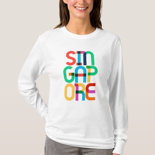 Singapore Singapore Pop Art Letters T-shirt (Voorkant)
