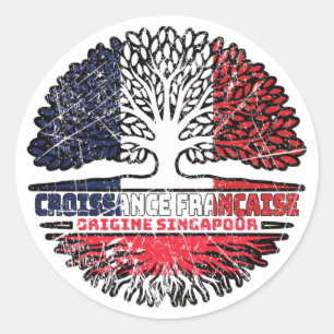 Singapore Singaporees - Franse boomkorren Ronde Sticker
