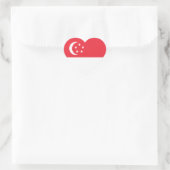 Singapore/Singaporese hartvlag Hart Sticker (Tas)