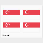 Singapore/Singaporese vlag Rechthoekige Sticker (Vel)