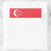 Singapore/Singaporese vlag Rechthoekige Sticker (Tas)
