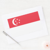 Singapore/Singaporese vlag Rechthoekige Sticker (Envelop)