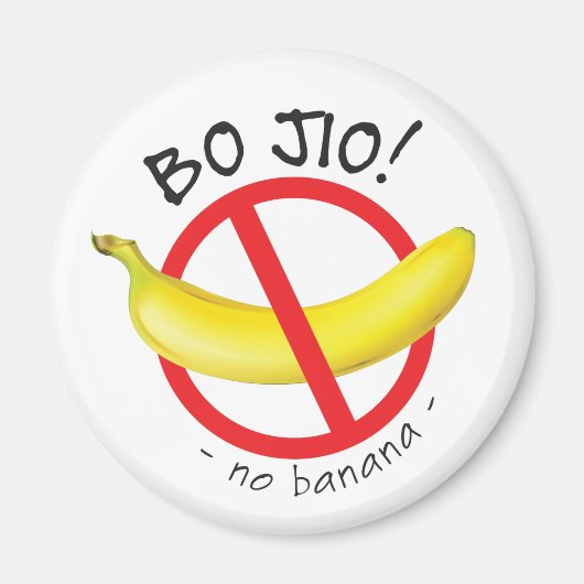Singapore Singlish - Bo Jio - No Invite, No Banana Magneet (Voorkant)