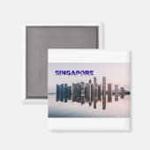 Singapore skyline 2018 magneet (Voorkant / Achterkant)