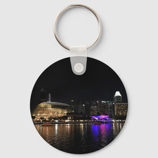 SIngapore Skyline #2 Sleutelhanger (Voorkant)