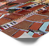 Singapore skyline bekeken vanuit Chinatown bij zon Poster (Hoek)