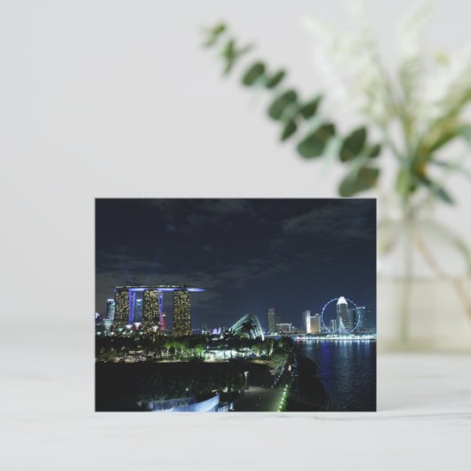 Singapore Skyline Briefkaart (Staand voorkant)